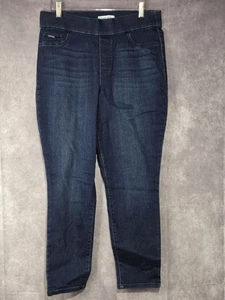 Nine West Womens Heidi Pull On Crop Jeans Size 10 Delphi Blue Yoga Stretch NWT - Picture 1 of 8