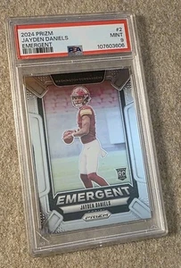 2024 Prizm Jayden Daniels Emergent ROOKIE RC #2 PSA 9 COME NUOVO - Foto 1 di 2