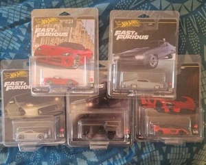 Hot Wheels Premium Car Culture Fast Furious  5 Cars Set In Protectors - Picture 1 of 2