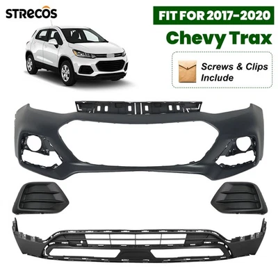 Front Bumper Cover Assembly Kit For 2017-2020 Chevy Trax Upper Lower Fascia Foto 1 de 4