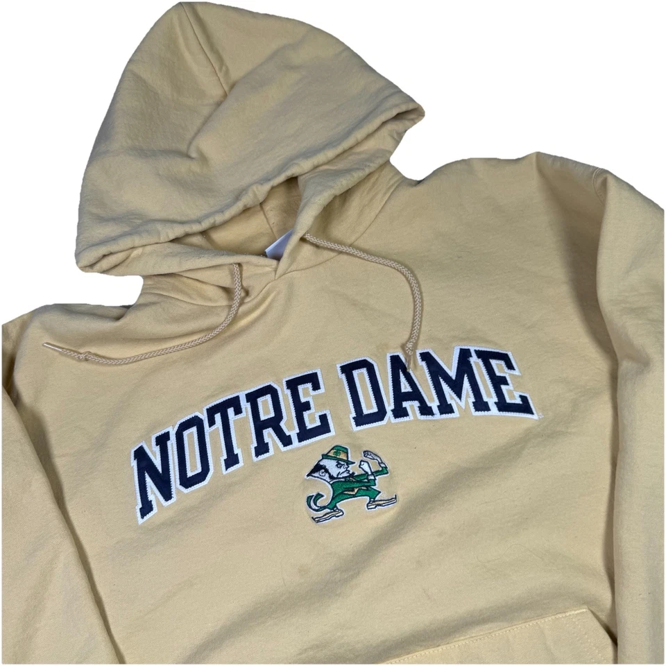 Sudadera con Capucha Notre Dame Fighting Irish Para Hombres 2XL Dorada NCAA Fútbol Trébol Campeón Foto 1 de 4