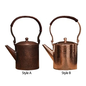 Pure Copper Teapot Water Kettle 20oz Tea Maker with Handle Water Boiler Jug - Picture 1 of 14
