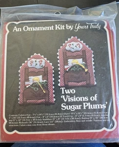 Yours Truly Ornament Kit Two Visions Of Sugar Plums #2853 Christmas VTG/Sealed - Picture 1 of 5