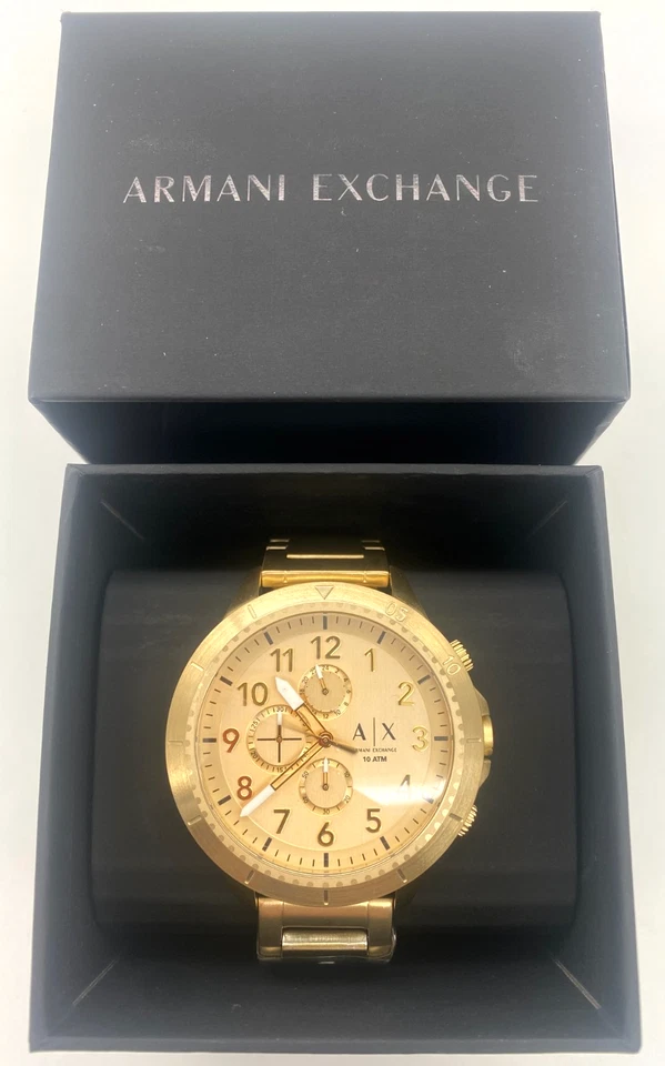 Armani Exchange Men's Gold Tone Stainless Chronograph Watch AX1752