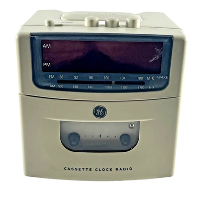 Radio Reloj Cassette Vintage GE AM/FM Alarma Modelo 7-4956 Probado Funciona Foto 1 de 4