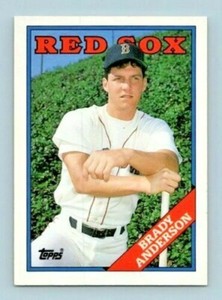 Brady Anderson Rookie 1988 Topps Traded baseball card 5T Red Sox RC