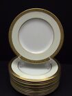 Minton Westminster K154 White Cream Bread And Butter Plates Gold Band  Set Of 11