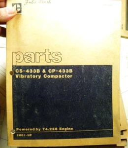 Caterpillar Cat CS433B CP433B PARTS MANUAL 1MG- 1/88 - Picture 1 of 7