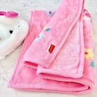 A7p Retro Hello Kitty Cushion Blanket Knee Blanket Boa Die cut Rare Mr. Ms. Sa