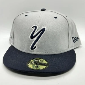 Staten Island Yankees New York New Era 59fifty Hat Cap Size 8 Grey Navy Logo - Picture 1 of 7