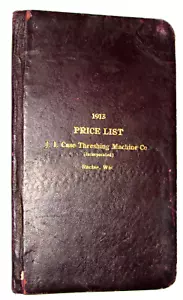 VINTAGE 1913 J. I. CASE THRESHING MACHINE CO PRICE LIST! SALESMAN'S COPY! JI - Picture 1 of 17