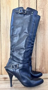 Cole Haan Air Boot Tall Black Leather Stiletto Heel Women's Size 8 Fall Sexy - Picture 1 of 8