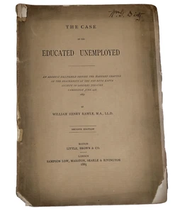 1885 The Case of the Educated Unemployed - Personal Copy of William Henry Rawle - Picture 1 of 13