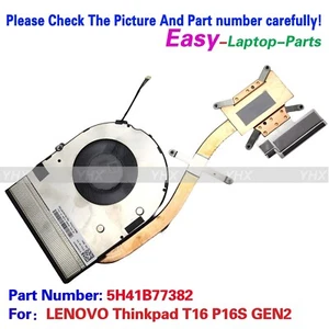 New For LENOVO ThinkPad T16 P16S GEN2 COOLING FAN HEATSINK 5H41B77382 - Picture 1 of 6