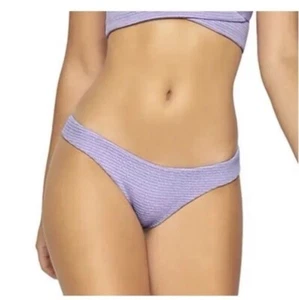 NWT PILYQ Smocked Teeny Bikini Bottom Lavender PQ Swim Women's Size M MSRP $88 - Picture 1 of 9