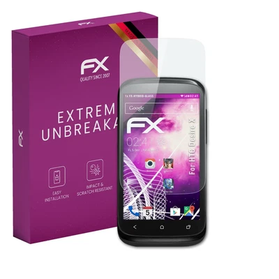 atFoliX Glass Protective Film for HTC Desire X Glass Protector 9H Hybrid-Glass - Image 1 of 4