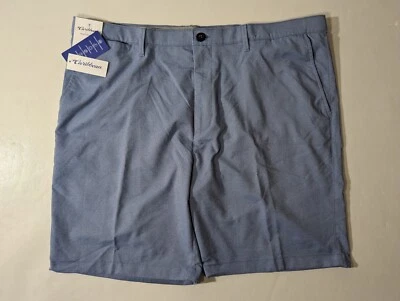 Clearance- 全新 42 码 R&Y 加勒比性能卡其色短裤 9 英寸 I 聚酯纤维蓝色 — 第 1/4 张图片