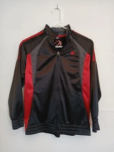 VTG Youth Boys Starter Track Jacket Basketball Black Red Pockets Full Zip Coat L - Picture 1 of 3