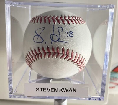 Steven Kwan Signed Autographed OML Baseball Cleveland Guardians ROMLB - Image 1 of 4