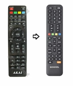 2094 TELECOMANDO COMPATIBILE (NON ORIGINALE) PER AKAI AK TV 3221 SMART - Foto 1 di 1