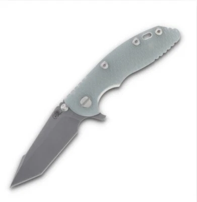 Hinderer XM-18 3.0″ Harpoon Tanto - Jade G10, Battle Blue Ti - NEW - Image 1 of 3