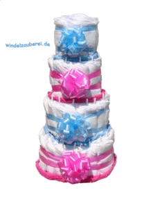 Große Windeltorte | ♥ Zwillinge ♥ - Bild 1 von 1