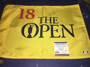 Bill Rogers Winner Signed 1981 British Open Flag PSA DNA - Bild 1 von 1
