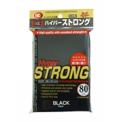 KMC Hyper STRONG Black 80 starke Kartenhüllen Standard Size Pokemon Magic MTG - Bild 1 von 2