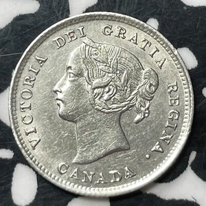 1899 Canada 5 Cents Lot#T2246 Silver! Beautiful Detail, Old Cleaning - Picture 1 of 2