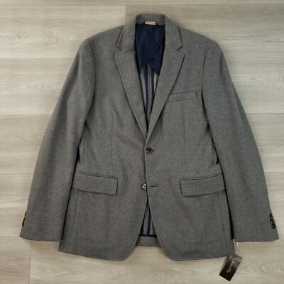 Tasso Elba Blazer Men Medium Gray  Half Lined 2 Btn Dual Vent Soft Shoulders New - Image 1 of 4