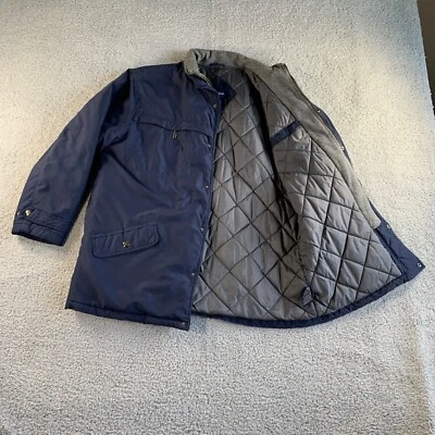 Chaqueta Catalina Para Hombre Grande Azul Aislado Acolchado Parka Ropa de Trabajo Abrigo Exterior Foto 1 de 4