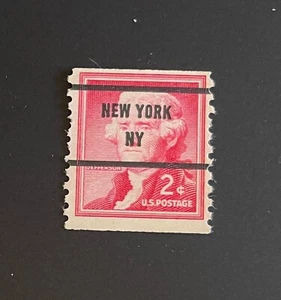 New York, New York Type 81 Precancel - 2 cents Jefferson Coil - U.S. #1055 - NY - Picture 1 of 1