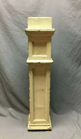 Antique Decorative Newel Post Shabby Vtg Mission 6x33 Chic Staircase 218-20B Cover