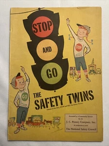 SAFETY TWINS Stop And Go 1954 National Safety Council Jcpenny Booklet - Picture 1 of 14