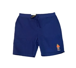 Polo Ralph Lauren Bucket Hat Beach Bear Fleece 9” Shorts Blue New W/Tags Men XXL - Picture 1 of 8