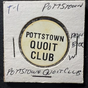 Pottstown Quoit Club. Pottstown, PA. Draft Beer Token HS242 - Picture 1 of 4