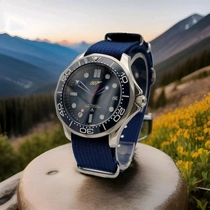 Ltd Ed James Bond 007 Divers 'GOLDENEYE' Watch Seiko TMI NH35 Auto Movt BLUE - Picture 1 of 19