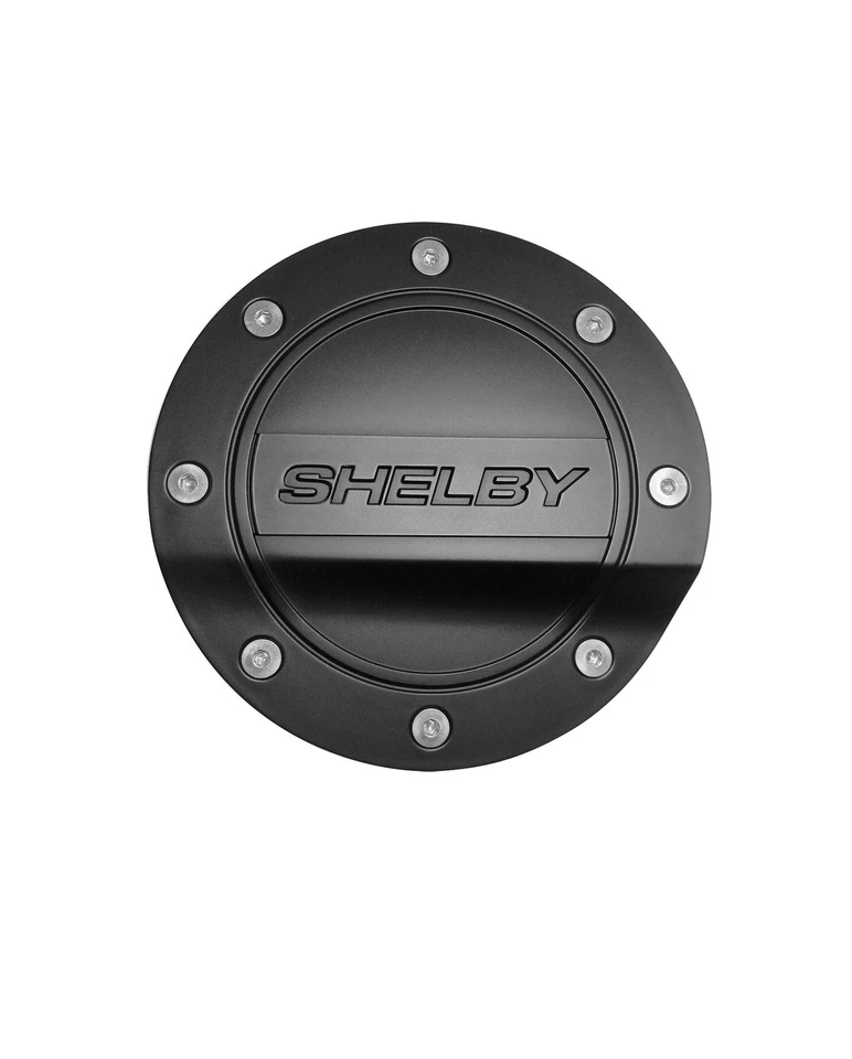 2020-2023 Ford Mustang Shelby GT500 GT-500 Black Gas Fuel Door Cover Embossed Foto 1 de 4