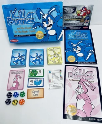 Killer Bunnies Blue Starter Deck plus Bonus Yellow & Pink Booster Decks - Image 1 of 4