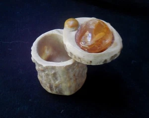 Golden Quartz Deer Antler Secret Stash Box Cruelty Free Keepsake Box - Picture 1 of 10
