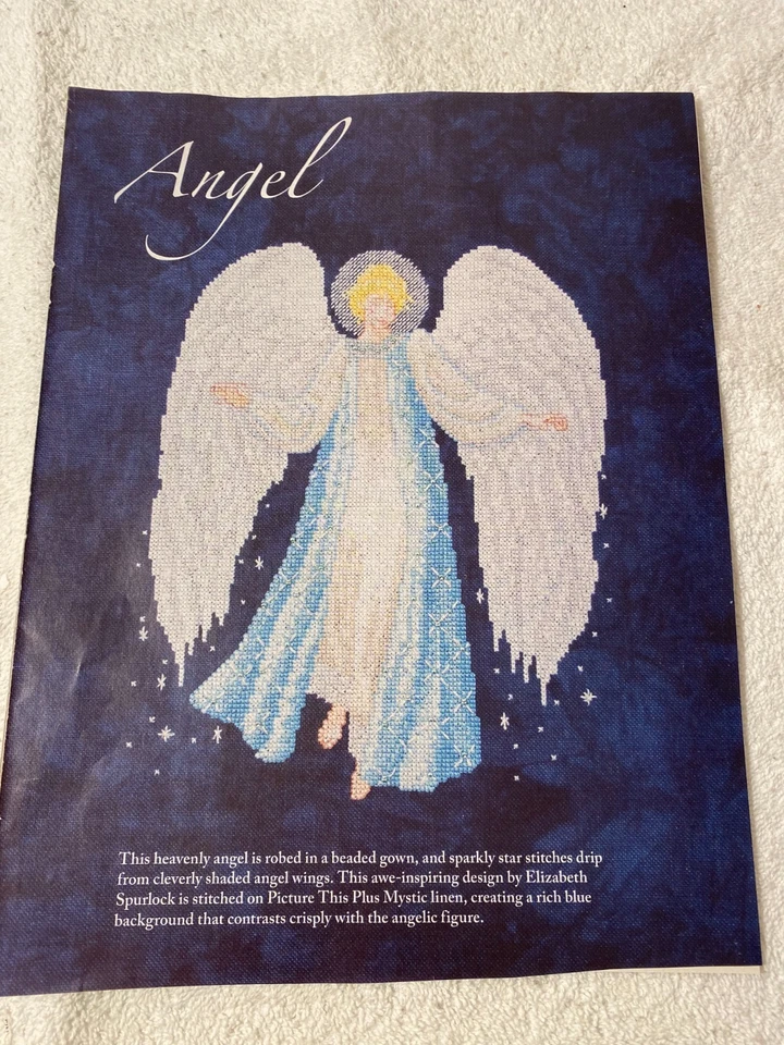 Angel In Blue Dress Cross Stitch Pattern - Image 1 of 4