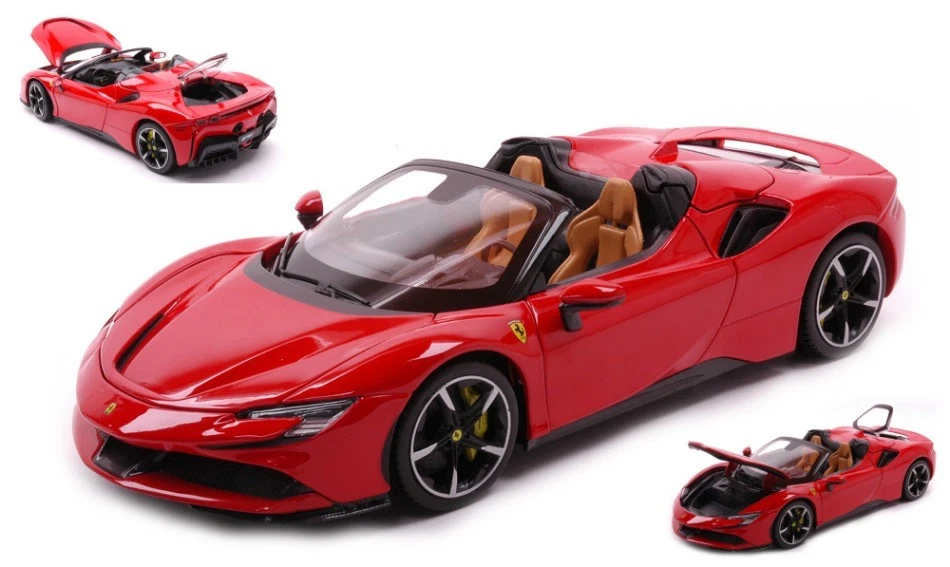 Burago FERRARI SF90 STRADALE HYBRID SPIDER 2020 RED 1:18 - Immagine 1 di 1