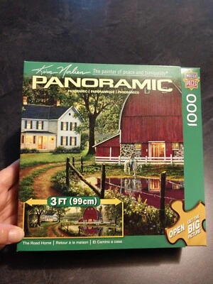 NIB! Panoramic 1000 Piece Puzzle The Road Home MasterPieces - Image 1 of 4