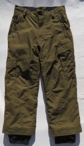 OBERMEYER Olive Green Extended Wear Cargo Snowboard Ski Snow Pants 12 Juniors - Picture 1 of 5
