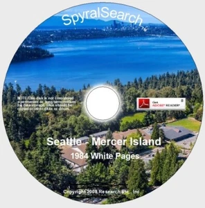 WA - Seattle Mercer Island 1984 weiße Seiten TELEFONBUCH - CD im PDF-Format - Bild 1 von 1