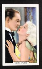 1935 Gallaher Shots from Famous Films Tobacco #27 100% Pure Jean Harlow Nr-Mt