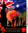 ANZAC Remembering II Flag and Poppy 3095B Cotton Quilting Fabric Panel