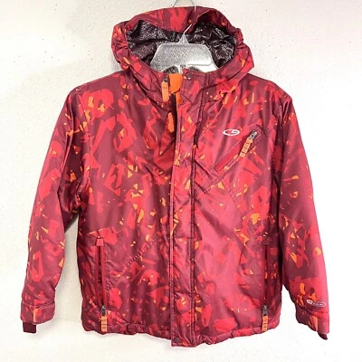 CHAMPION C9 Insulated Coat Ski Snowboarding Girls Size S Red Snow Skirt Hooded - Image 1 of 4