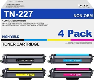 4 Pack TN227 Toner High Yield For Brother MFC-L3770CDW HL-L3270CDW HL-L3290CDW - Picture 1 of 7