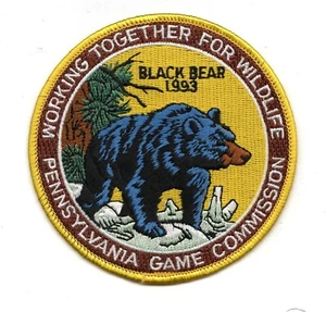 1993 PA GAME COMM WORKING TOGETHER FOR WILDLIFE BLACK BEAR PATCH ORGINAL UNBENUTZT - Bild 1 von 2